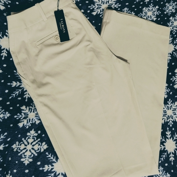 Talbot's Signature Khaki Trousers - Picture 1 of 6